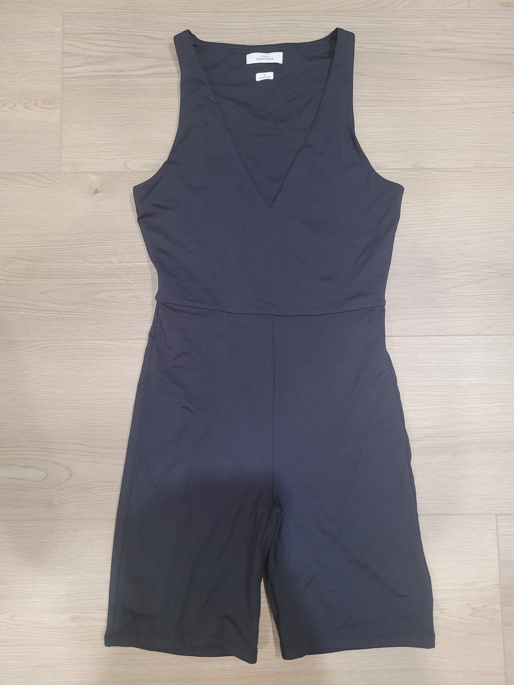 Babaton Black V-Neck Contour One-Piece Bodysuit